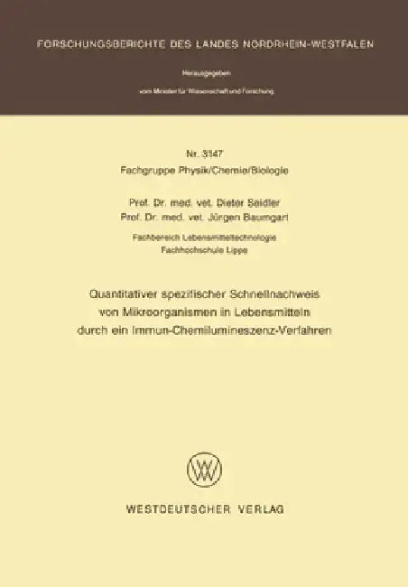 Quantitativer spezifischer Schnellnachweis von Mikroorganismen in Lebensmitteln durch ein Immun-Chem (English, Dieter Seidler)