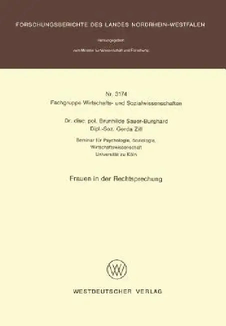 Frauen in Der Rechtsprechung (English, Brunhilde Sauer-Burghard)