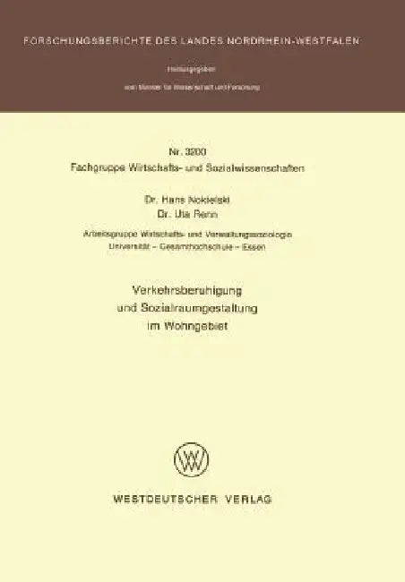 Verkehrsberuhigung Und Sozialraumgestaltung Im Wohngebiet (English, Egon Golomb)