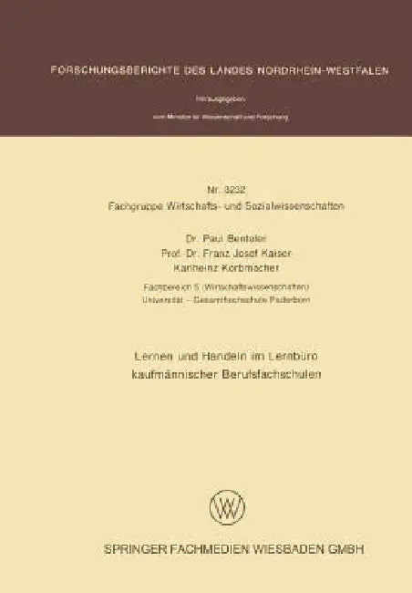 Lernen Und Handeln Im Lernbüro Kaufmännischer Berufsfachschulen (English, Paul Benteler)