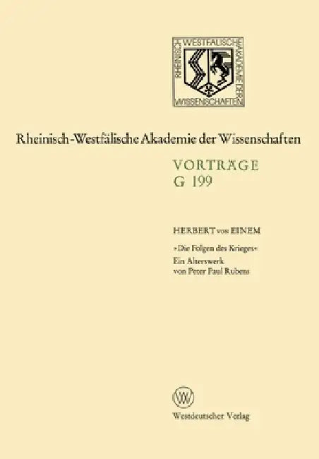 Die Folgen des Krieges (English, Herbert ~Von Einem)
