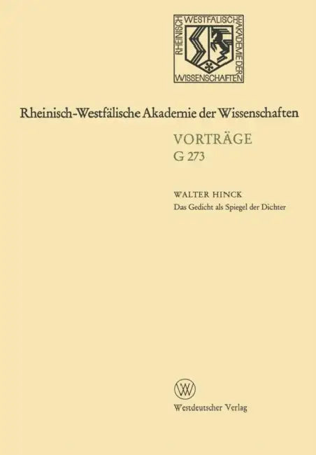 Das Gedicht ALS Spiegel Der Dichter (English, Walter Hinck)