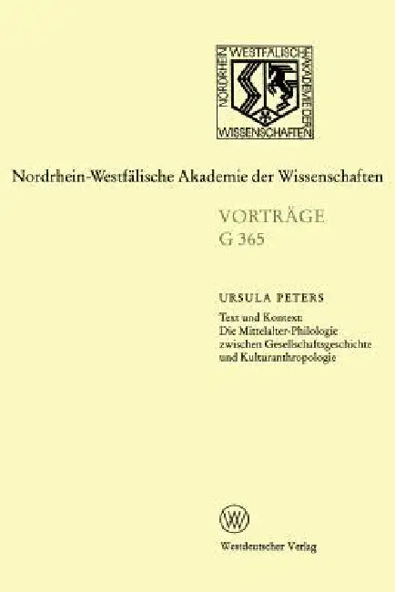 Text Und Kontext (English, Ursula Peters)