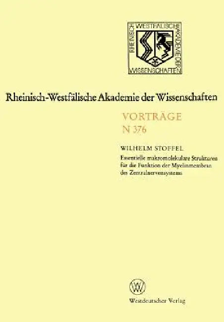 Rheinisch-Westfälische Akademie Der Wissenschaften (English, Wilhelm Stoffel)