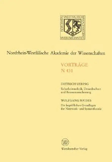 Nordrhein-Westfälische Akademie Der Wissenschaften (English, Dietrich Uebing)