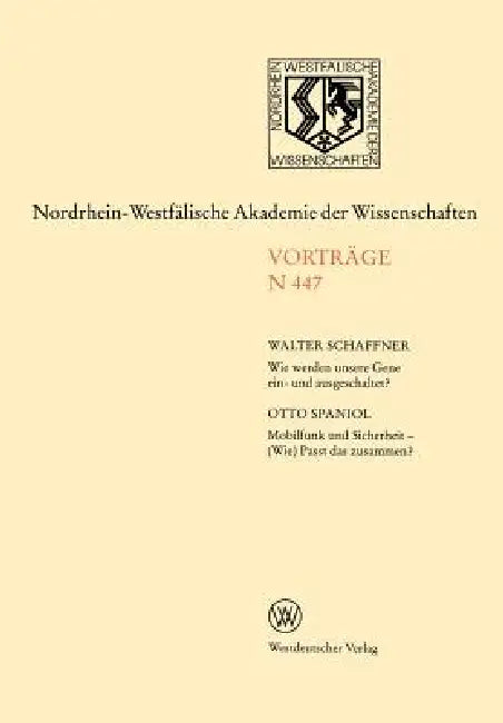 Nordrhein-Westfälische Akademie Der Wissenschaften (English, Walter Schaffner)