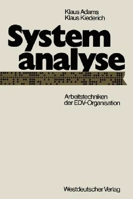 Systemanalyse (English, Klaus Adams)