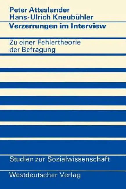 Verzerrungen Im Interview (English, Peter Atteslander)
