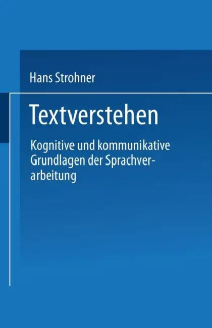 Textverstehen (English, Hans Strohner)