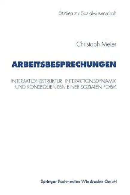 Arbeitsbesprechungen (English, Christoph Meier)