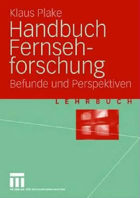 Handbuch Fernsehforschung (English, Klaus Plake)
