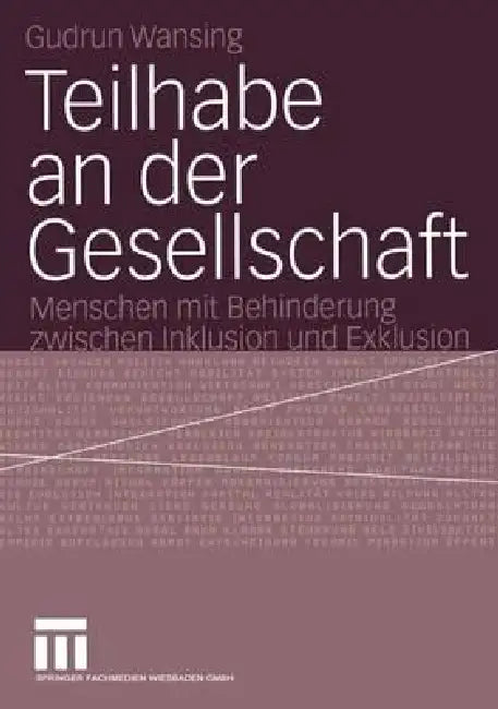 Teilhabe an Der Gesellschaft (English, Gudrun Wansing)