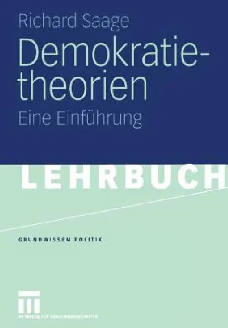 Demokratietheorien (English, Richard Saage)
