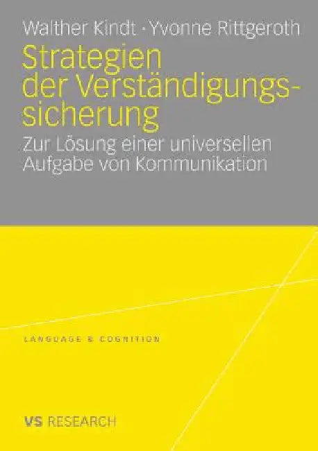 Strategien Der Verständigungssicherung (English, Walther Kindt | Yvonne Rittgeroth)