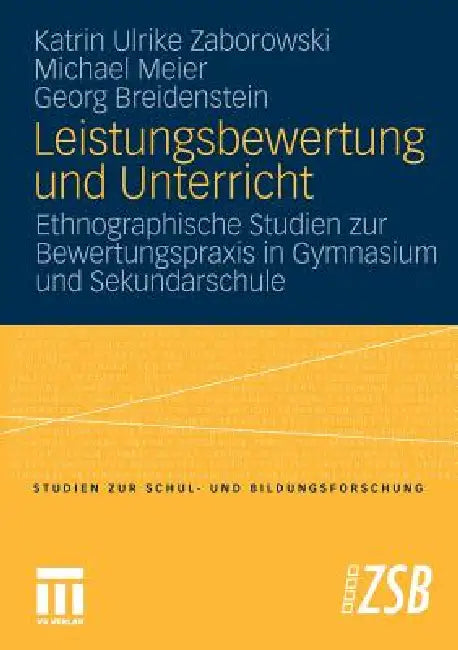 Leistungsbewertung Und Unterricht (English, Katrin Ulrike Zaborowski | Michael Meier | Georg Breidenstein)