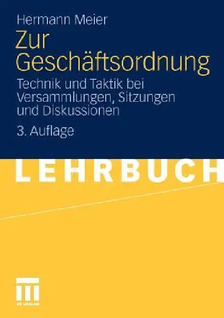 Zur Geschäftsordnung (English, Hermann Meier)