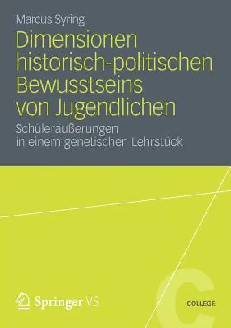 Dimensionen Historisch-Politischen Bewusstseins Von Jugendlichen (English, Marcus Syring)