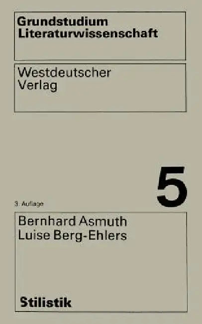 Stilistik (English, Bernhard Asmuth)