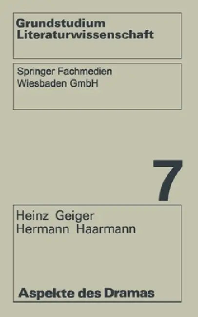 Aspekte des Dramas (English, Heinz Geiger | Hermann Haarmann)
