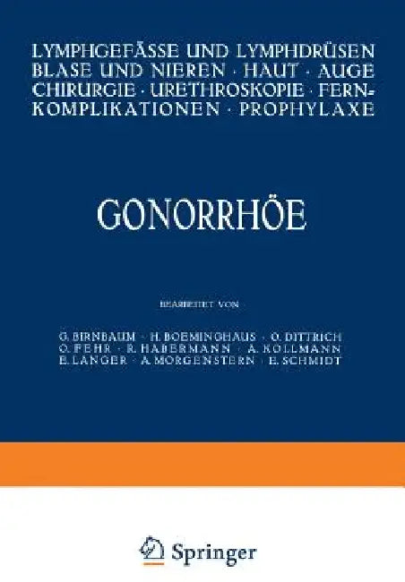 Gonorrhöe (English, G. Birnbaum | H. Boeminghaus | O. Dittrich)