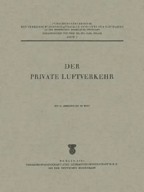 Der Private Luftverkehr (English, Carl Pirath)