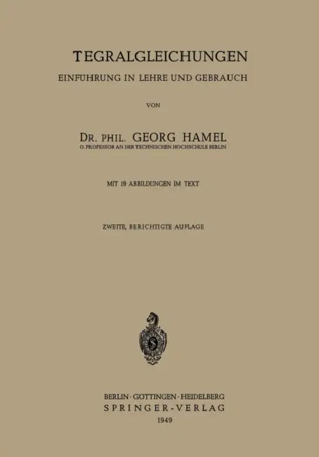 Integralgleichungen (English, Georg Hamel)