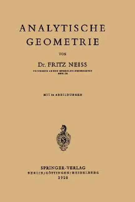 Analytische Geometrie (English, F. Neiss)