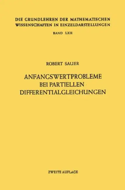Anfangswertprobleme Bei Partiellen Differentialgleichungen (English, Robert Sauer)
