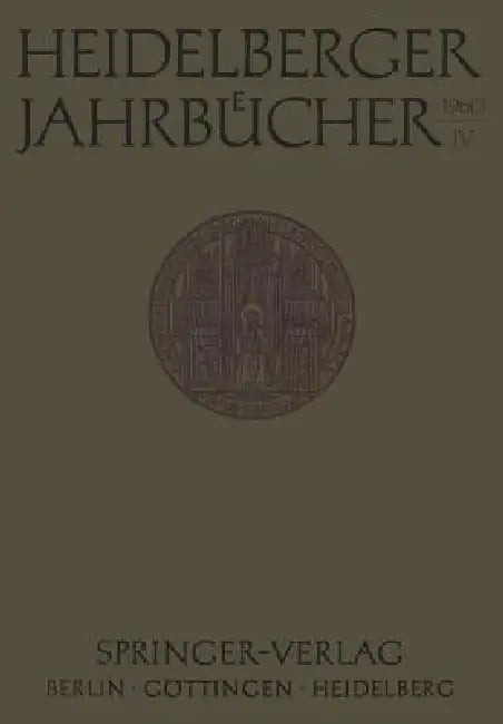 Heidelberger Jahrbücher (English, Kenneth A. Loparo)