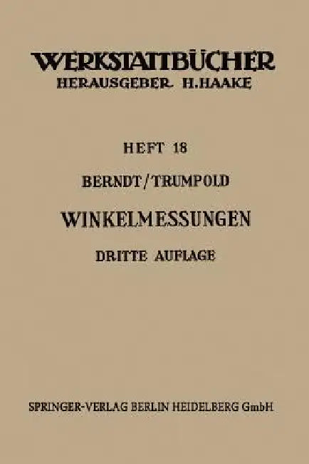 Technische Winkelmessungen (English, G. Berndt | H. Trumpold)