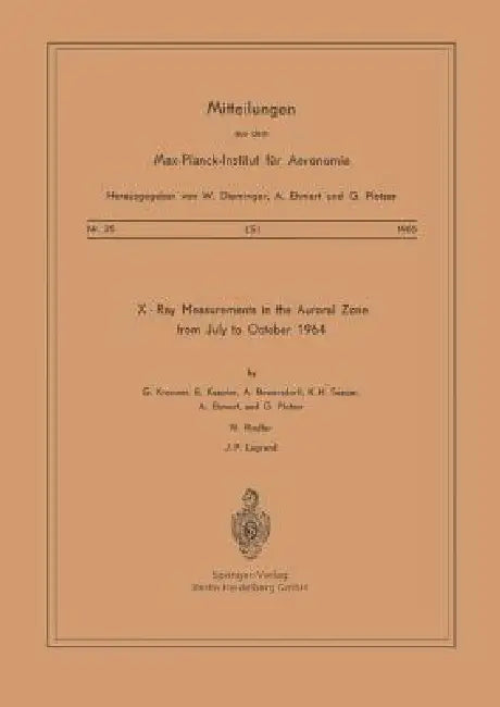 X-Ray Measurements in the Auroral Zone from July to October 1964 (English, G. Kremser | E. Keppler | A. Bewersdorff)