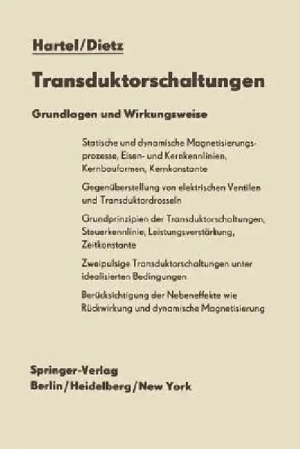 Transduktorschaltungen (English, Walter Hartel | Helmut Dietz)