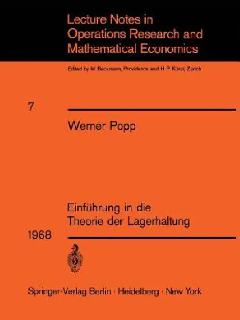 Einführung in Die Theorie Der Lagerhaltung (English, W. Popp)