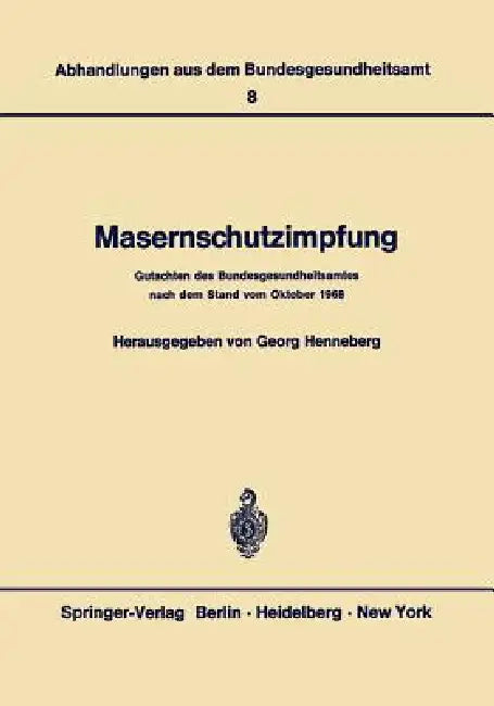 Masernschutzimpfung (English, G. Henneberg)