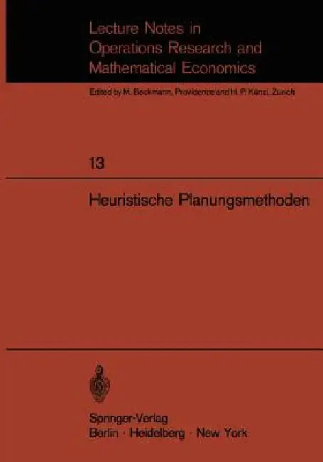 Heuristische Planungsmethoden (English, F. Weinberg | C. a. Zehnder)