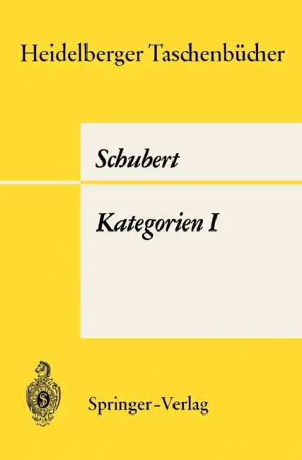 Kategorien I (English, H. Schubert)