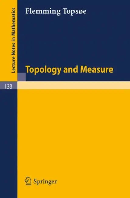 Topology and Measure (English, Flemming Topsoe)