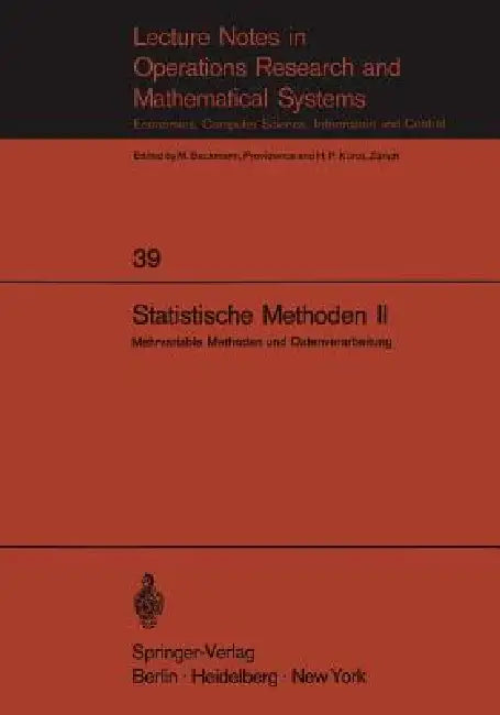 Statistische Methoden II (English, E. Walter)