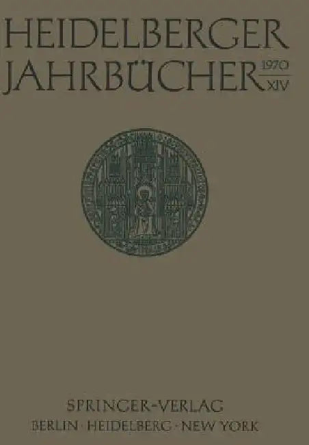 Heidelberger Jahrbücher (English, H. Schipperges | Kenneth A. Loparo)