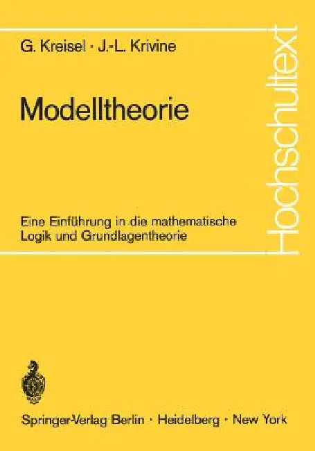 Modelltheorie (English, Georg Kreisel | Joachim Jung | Jean-Louis Krivine)
