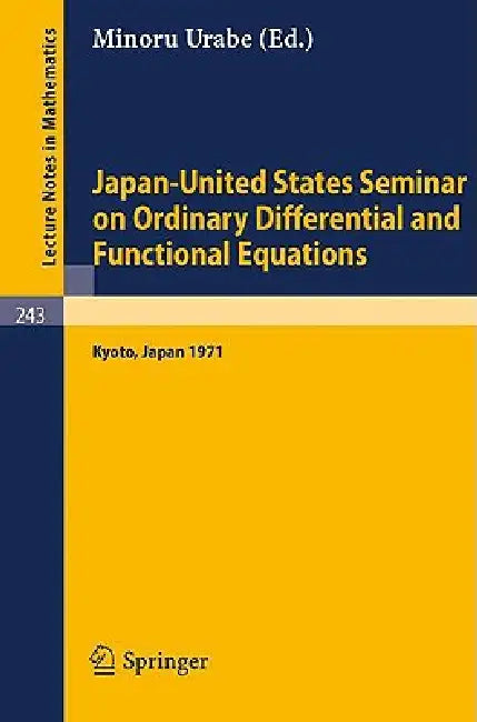 Japan-United States Seminar on Ordinary Differential and Functional Equations (English, M. Urabe)