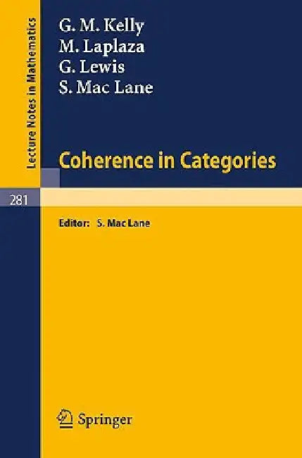 Coherence in Categories (English, Saunders Mac Lane)