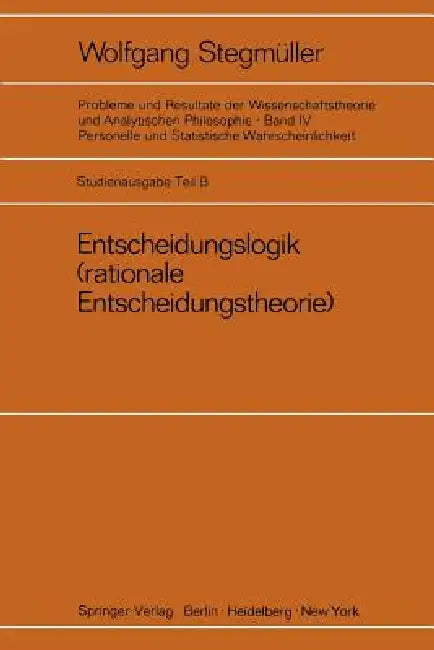 Entscheidungslogik (English, Wolfgang Stegmüller)