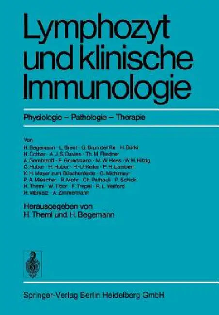 Lymphozyt Und Klinische Immunologie (English, H. Theml | H. Begemann)