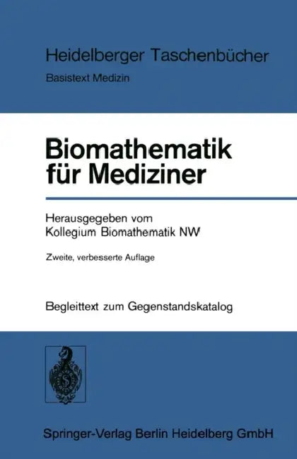 Biomathematik Für Mediziner (English, Kollegium Biomathematik Nw)