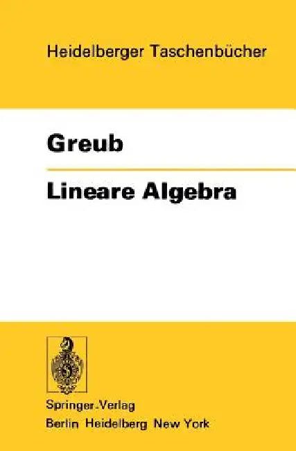 Lineare Algebra (English, Werner Greub)