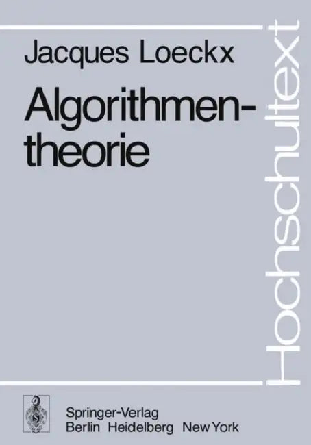 Algorithmentheorie (English, J. Loeckx)