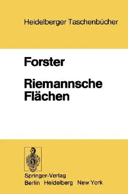 Riemannsche Flächen (English, O. Forster)
