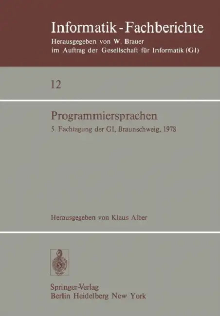 Programmiersprachen (English, K. Alber)