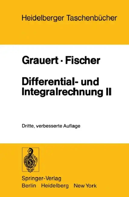 Differential- Und Integralrechnung II (English, H. Grauert | W. Fischer)